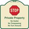 Signmission Designer Series-Private Property No Outlet No Trespassing Or Turn Around With, 18" H, TG-1818-9917 A-DES-TG-1818-9917 - alternate 1
